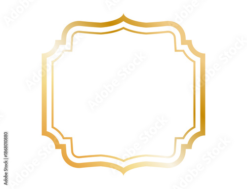 ゴールドのシンプルフレーム