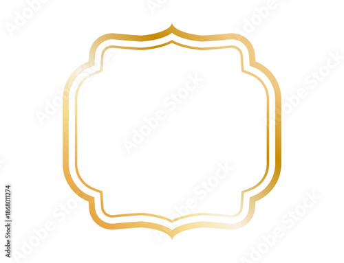 ゴールドのシンプルフレーム