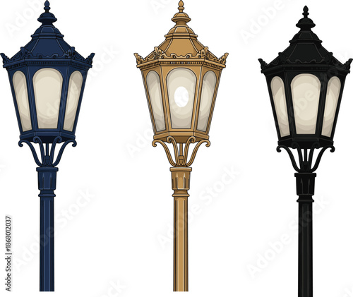 vintage street lamp, ornate lighting design, classical lamp post, urban decor, architectural element, elegant lanterns,