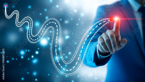 Visionary Leadership Executive Navigating Digital Path Towards Strategic Business Growth and Innovation