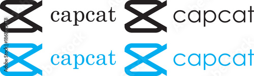 capcut logo icon. popular video editing application. Social media video editor logos. capcut vector logo. Capcut icon logo 2025. popular video editing application. ocial media content creation