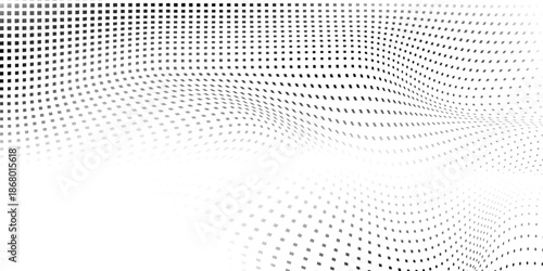 Design mesh gradation pattern. Dotted halftone gradient texture. Vanishing polka dot simple