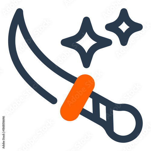 Khanjar dagger traditional Arab weapon icon