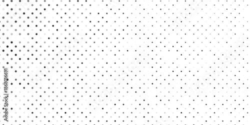 Repeating modern dots gradation pattern. Dotted halftone gradient texture. Vanishing polka dot art modern abstract