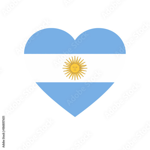 Corazón de la bandera argentina