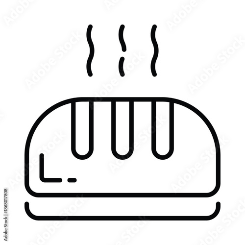 Baguette Vector Outline Icon EPS 10 File