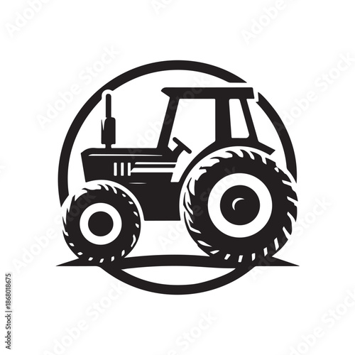 tractor vector silhouette clip art logo design illustration icon collection
