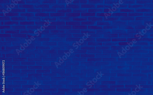 Brick wall painted with blue paint texture background. Brickwork and stonework wall interior rock old pattern clean concrete bricks design.