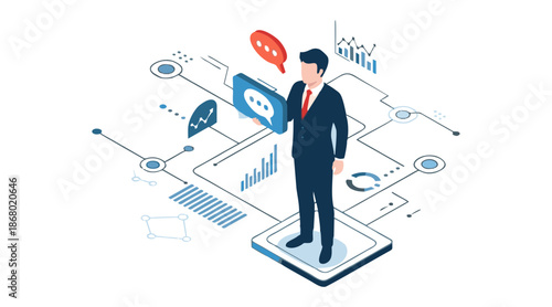 Business people analyzing 3D graph for teamwork and success concept