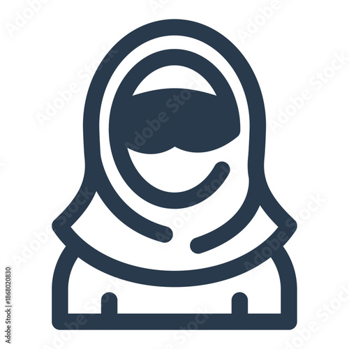 Kuwaiti Woman in Traditional Hijab Icon