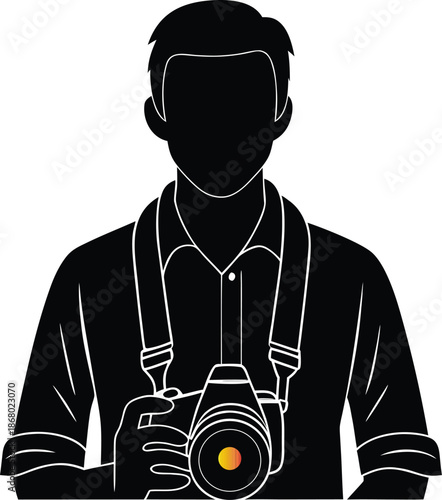 Silhouette Photographer with Camera