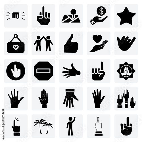 Modern Communication And Social Gestures – Like, Love Sign, High Five, And Fist For Digital And Real-World Interactions