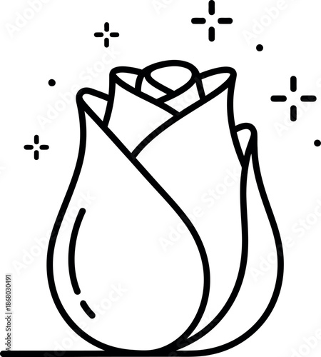 Ramadan spiritual flower bud icon