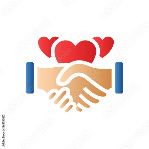 Handshake Symbolizing Business Agreement, Partnership, Cooperation, Collaboration, Teamwork, Trust, and Professional Success in a Vector Illustration