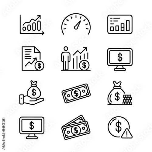 Financial Growth and Investment Icons