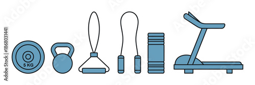 Gym Equipment Workout Illustration