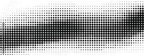 Polka dot pop art halftone pattern. Black and white illustration