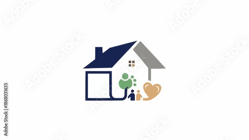Family Home Care and Love Symbol Icon.