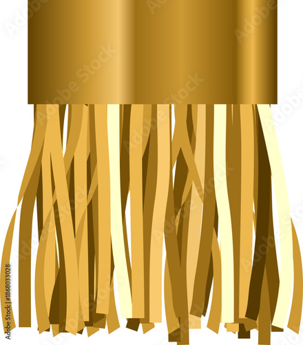 Imlek, Luxurious gold fringe curtain suitable for event decor, stage backdrop, or festive celebrations.