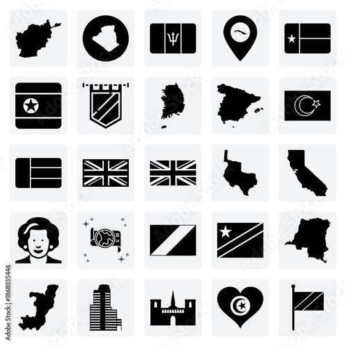 Flags Of The World For Global Representation – From Algeria To Barbados, A Collection For Educational And News Media.