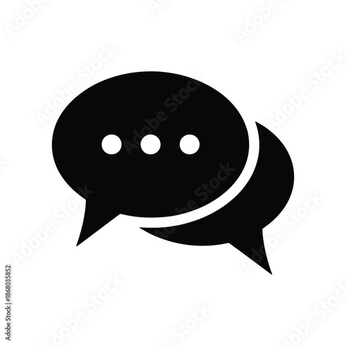 Speech Bubbles Icon A Visual Representation of Communication and Dialogue