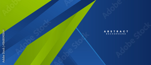 Blue and green geometric shapes abstract background geometry shine and layer element vector for presentation design. Suit for business, corporate, institution, party, festive, seminar, and talks.