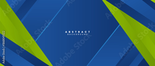 Blue and green geometric shapes abstract background geometry shine and layer element vector for presentation design. Suit for business, corporate, institution, party, festive, seminar, and talks.