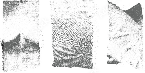 Abstract stippled textures with organic, flowing lines and rough edges in monochrome gray, artistic backgrounds and