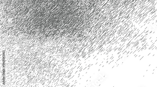 Textured abstract background with diagonal dark lines fading into a white space, creating a gradient effect with a distressed and artistic feel for creative use