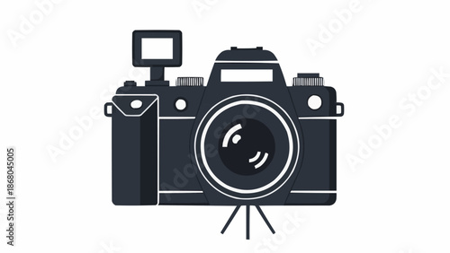 Vintage Camera with Pop Up Flash and Tripod Mount.