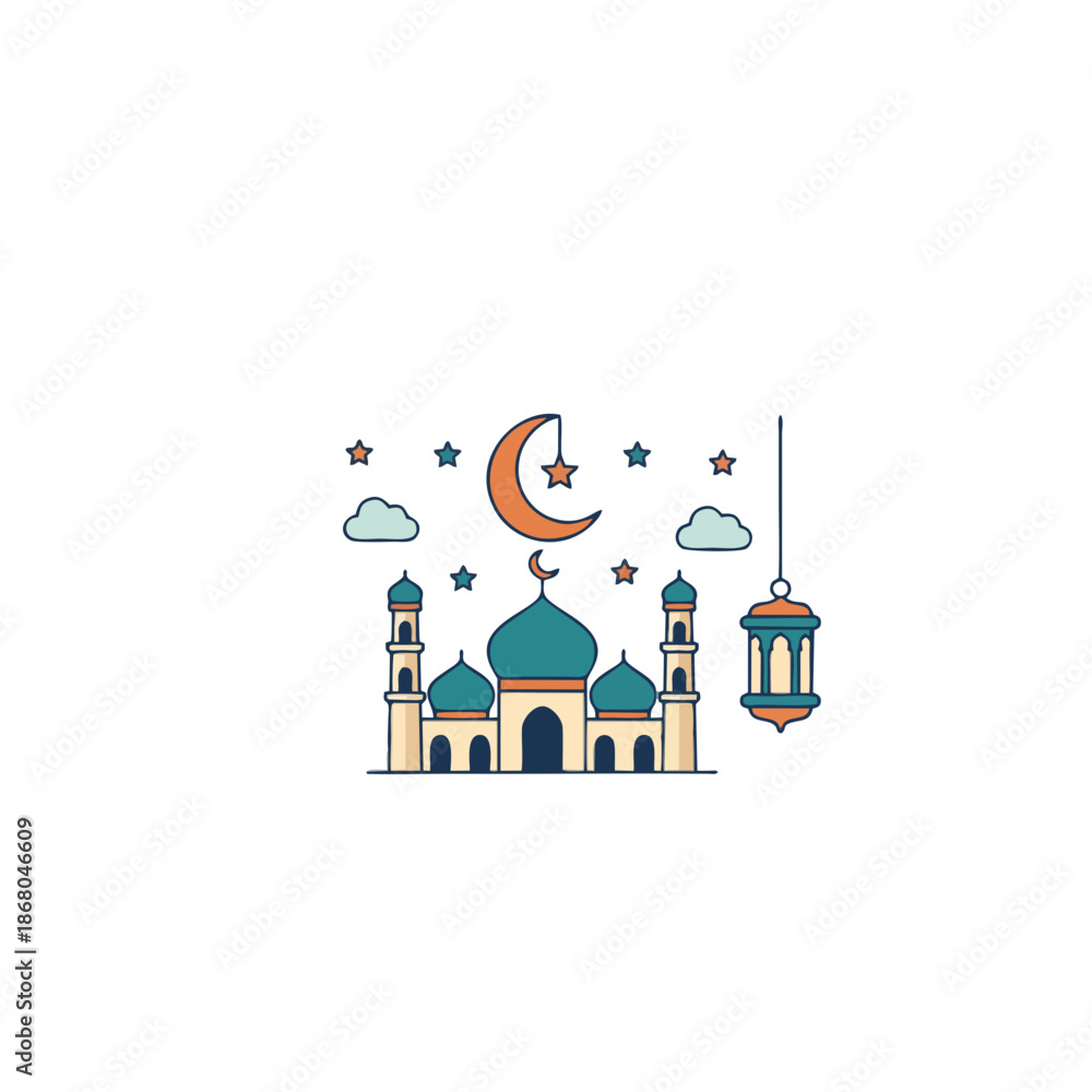 Fototapeta premium vector illustration of a mosque