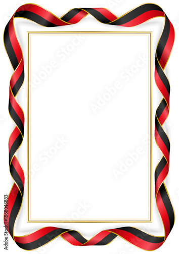 vertical frame and border with Albanian flag