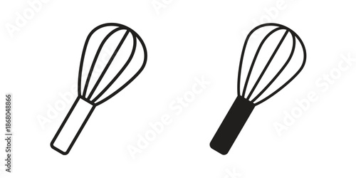 Beater icons. Line Art Style Design Isolated On White