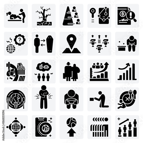 Human Population And Urbanization Challenges – Visuals Representing Demographics, Slums, Poverty, And Other Global Problems.