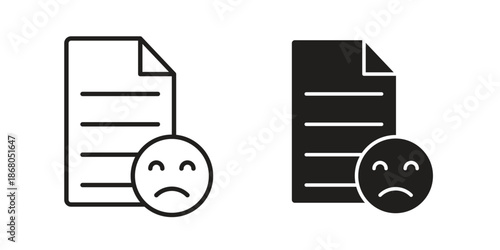 Complaint icons. Line Art Style Design Isolated On White