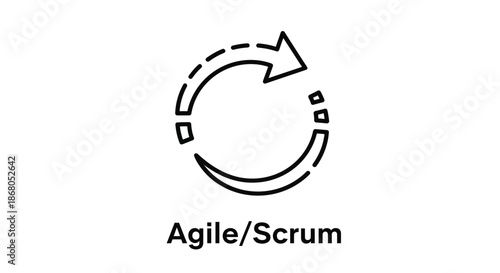 Agile/scrum methodology cycle illustration