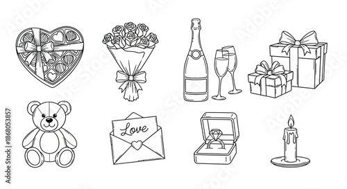 Celebration of love and affection illustration