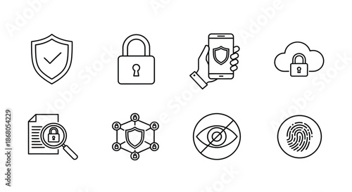 Ensuring digital security and privacy illustration