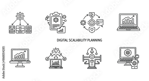 Digital scalability planning illustration