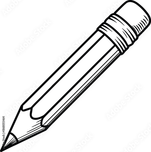 Detailed pencil sketch drawing illustration for creative projects writing note taking back to school education office supply design vector art graphic resource for presentations website blog content a