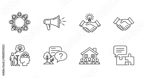 Community engagement and collaboration illustration