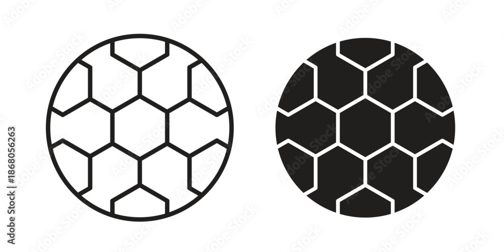 Obraz premium Football icons. Line Art Style Design Isolated On White