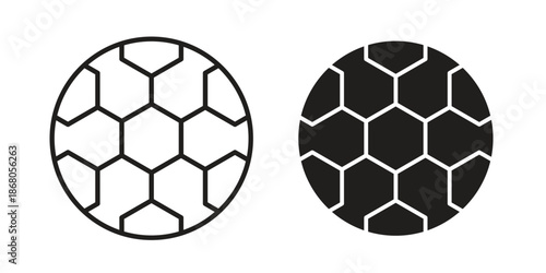 Football icons. Line Art Style Design Isolated On White