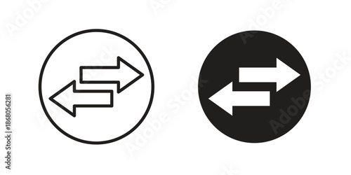 Transfer icon doodle set. editable outline stroke vector eps