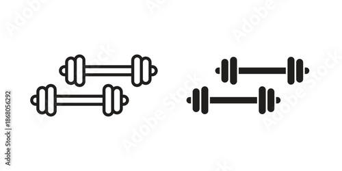 Training icon doodle set. editable outline stroke vector eps