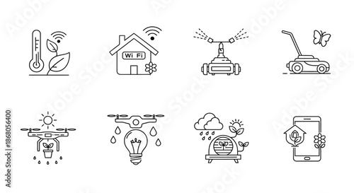 Smart home and iot devices illustration