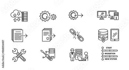 It system migration workflow illustration