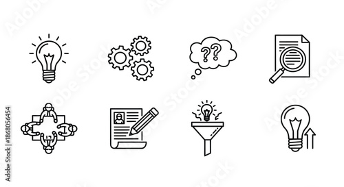 Creative problem-solving concepts illustration