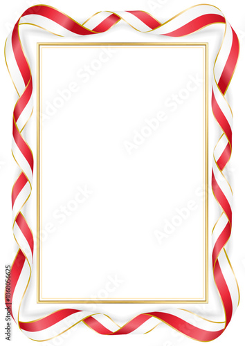 vertical frame and border with Singaporean flag