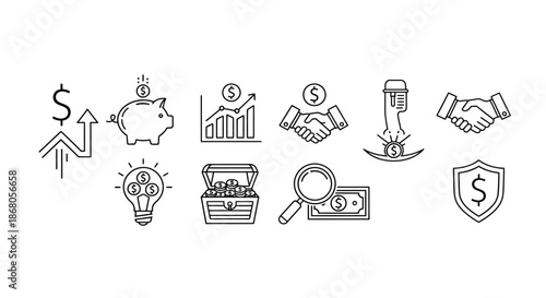 Financial growth and investment concepts illustration